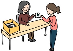 hand outのイラスト
